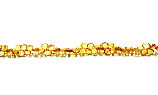 Citrine Heart Beads