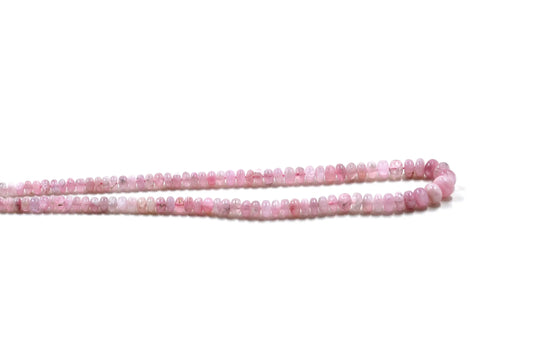 Pink Tourmaline Rondelle Smooth