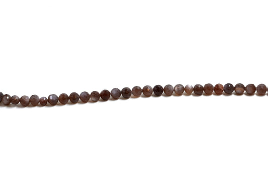 Coffee Moonstone Round Faceted